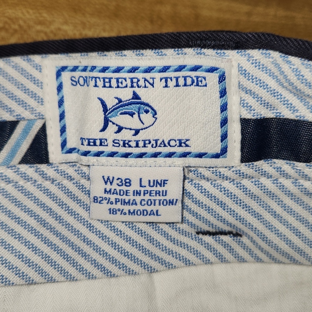 SOUTHERN TIDE The Skipjack Classic Fit Pant in True Navy, size W38 L UNF - Picture 4 of 10